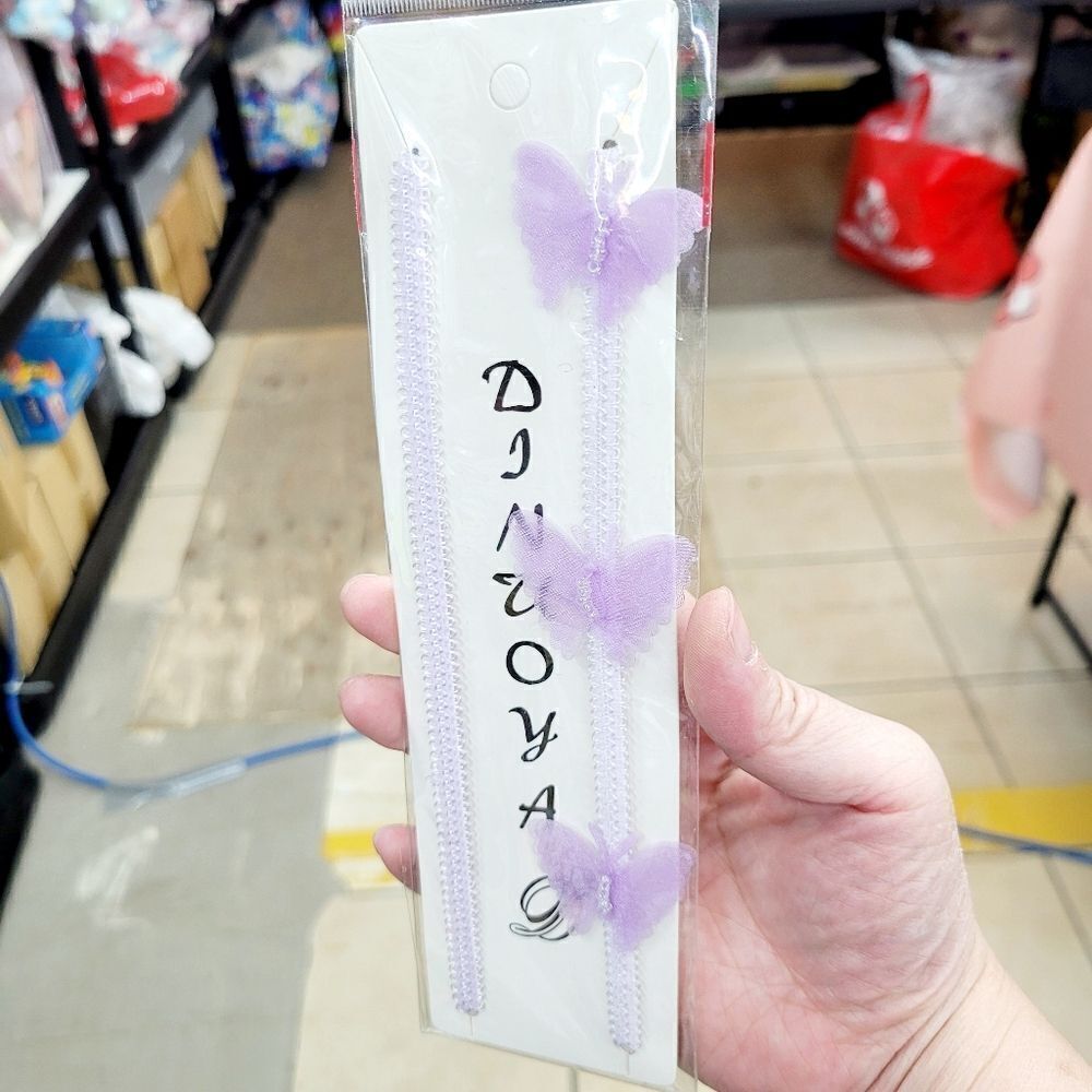 3/$20 Brand New Purple Butterfly Bra Straps